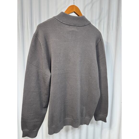 Marled Men’s Large NWT Grey Sweater 1/4 Zip W/crewed Collar. - Picture 2 of 4